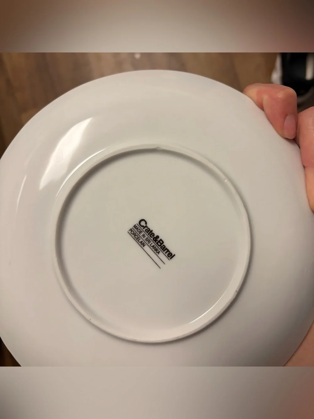 Crate&Barrel White Ceramic Saucer Plate